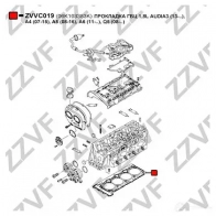 Прокладка ГБЦ ZZVF ZVVC019 Audi A5 (8F7) 1 Кабриолет 2.0 Tfsi Quattro 230 л.с. 2015 – 2017 NJR KHHY