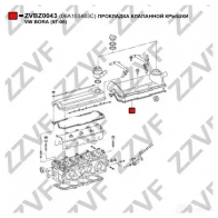 Прокладка клапанной крышки ZZVF 1437882279 ZVBZ0043 T3 WF60 - Изображение 2
