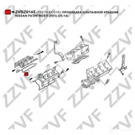 Прокладка клапанной крышки ZZVF ZVBZ0145 1437882532 RU8 BA - Изображение 2