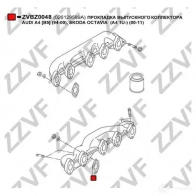 Прокладка выпускного коллектора ZZVF ZVBZ0048 1437882680 1H04 IG - Изображение 2