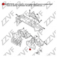 Прокладка выпускного коллектора ZZVF ZVVY018 V6 IIB 1437882725
