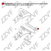 Прокладка выпускного коллектора ZZVF ZVBZ0052 MCWA LXK 1437882734 - Изображение 2