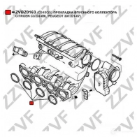 Прокладка впускного коллектора ZZVF FMI9E KI ZVBZ0163 1437948333 - Изображение 2