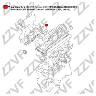 Прокладка впускного коллектора ZZVF 1437948442 T7 STL ZVBZ0176 - Изображение 2