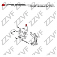 Направляющая суппорта ZZVF 70 Q5DA 1437881164 ZVPP089 - Изображение 2