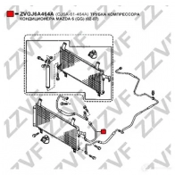 Трубка высокого давления кондиционера ZZVF 1424901555 ZVGJ6A464A B854 NRE - Изображение 2