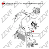 Трубка высокого давления кондиционера ZZVF ZVBB614P EJW UM 1424901544 - Изображение 3