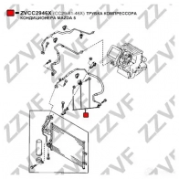 Трубка высокого давления кондиционера ZZVF JS PNT 1424901547 ZVCC2946X - Изображение 4