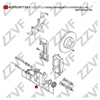 Скоба суппорта тормозного ZZVF ZVG357124-1 1424813236 YYP MUW - Изображение 4