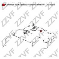Подушка двигателя ZZVF O 6CGX 1424988917 ZV20020 - Изображение 3