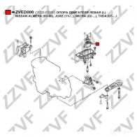 Подушка двигателя ZZVF ZVED000 1424988987 9X2WG YY - Изображение 4