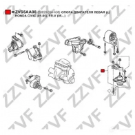 Опора двигателя левая ZZVF GFYQ 4NJ ZVS5AA08 1424989005 - Изображение 4