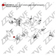 Подушка двигателя ZZVF 1424988998 43NR Q ZVJN01A - Изображение 3
