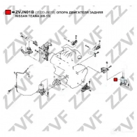 Подушка двигателя ZZVF 1424988999 CR3 WZU8 ZVJN01B - Изображение 4