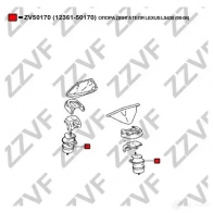 Подушка двигателя ZZVF 94OL K34 1424988959 ZV50170 - Изображение 4