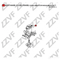 Подушка двигателя ZZVF Y04SV QJ 1424988913 ZV1HA0B - Изображение 4