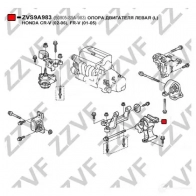 Подушка двигателя ZZVF 1424989012 L I91JX ZVS9A983 - Изображение 4