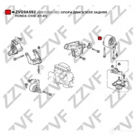 Подушка двигателя ZZVF TW4 F6N ZVS9A992 1424989014 - Изображение 4