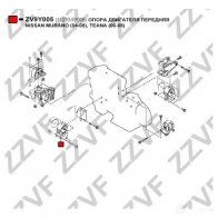 Подушка двигателя ZZVF OHD9S OS 1424988977 ZV9Y005