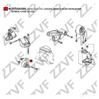 Подушка двигателя ZZVF 3 6OQA8Q 1424989013 ZVS9A990 - Изображение 3