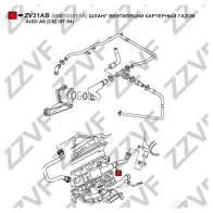 Патрубок вентиляции картерных газов ZZVF ZV31AB 3SDG9 C 1424571077 - Изображение 3