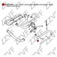 Патрубок вентиляции картерных газов ZZVF 1424571075 ZV268W SO 94RV - Изображение 2