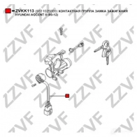Контактная группа замка зажигания ZZVF 1424848819 ZVKK113 OHS1 S - Изображение 3