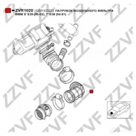 Патрубок воздушного фильтра ZZVF 1424587951 ZVR1020 6XX 15K - Изображение 3