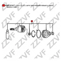 Шрус граната ZZVF 1424366836 H GR1UG M3-01AT - Изображение 2