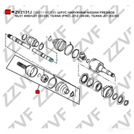 Шрус граната ZZVF ZV2131J 3SU8XD V 1424705725 - Изображение 2