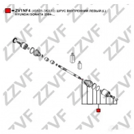 Шрус приводного вала, комплект ZZVF zv1nf4 CAL 98J6 1424705717 - Изображение 2