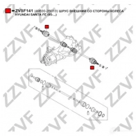 Шрус граната ZZVF GRX3 D 1424705929 ZVSF141 - Изображение 2