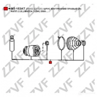 Шрус граната ZZVF 3 9LWE2 1424705634 M3-153AT - Изображение 2
