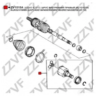 Шрус граната ZZVF 1424705695 4 JXBV ZV1515A - Изображение 2