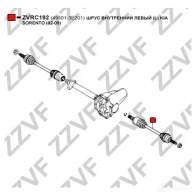 Шрус граната ZZVF ZVRC192 1437882821 4W8X U61 - Изображение 2