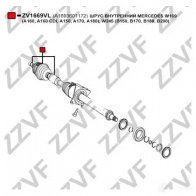 Шрус граната ZZVF PHZ TBO 1424705706 ZV1669VL - Изображение 2