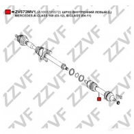 Шрус граната ZZVF 1424705803 ZV572MV1 FST5 RF - Изображение 2