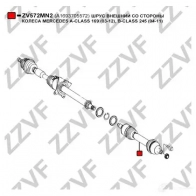Шрус граната ZZVF 1ZK6O Z ZV572MN2 1424705802 - Изображение 2