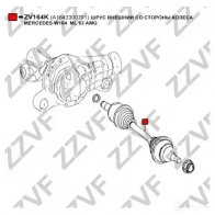 Шрус граната ZZVF K3 CJ41 1424705701 ZV164K - Изображение 2