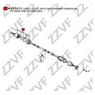 Шрус граната ZZVF MX8 K8Y 1424705928 ZVSA13 - Изображение 2