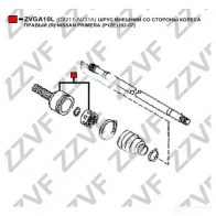 Шрус граната ZZVF N07CY B 1424705875 ZVGA10L - Изображение 2