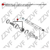 Шрус граната ZZVF 1424705876 ZVGH13H O8H EQQ - Изображение 2