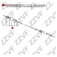 Шрус граната ZZVF 1424705744 DO0 ZZG ZV306SEAN00LR - Изображение 2