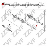 Шрус граната ZZVF ZVL13P SB GGYAN 1424705880 - Изображение 2