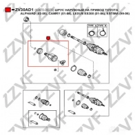 Шрус приводного вала, комплект ZZVF zv30ad1 2WSKI W 1424705748 - Изображение 2