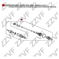 Привод в сборе правый с промежуточным валом ZZVF 1424705791 274 281 ZV500SEA900 - Изображение 4