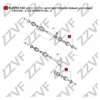 Шрус граната ZZVF 1437882856 ZVRC152 X47XO U0 - Изображение 2