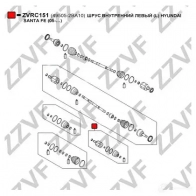 Шрус граната ZZVF 1437882886 8PN1 XEB ZVRC151 - Изображение 2