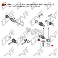 Шрус граната ZZVF 1437882849 5QG ER ZVRC324 - Изображение 3