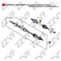 Приводной вал ZZVF 1424705674 ZV065A8 9V3R VES - Изображение 4